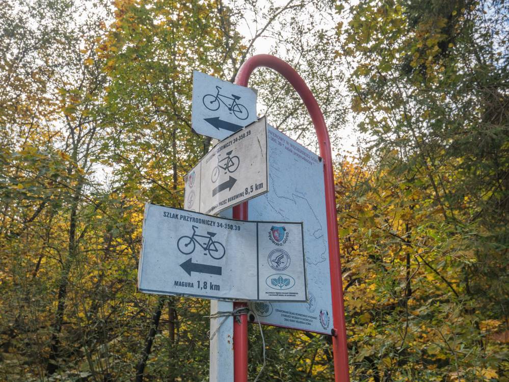 Czarny szlak rowerowy w Węgierskiej G&oacute;rce