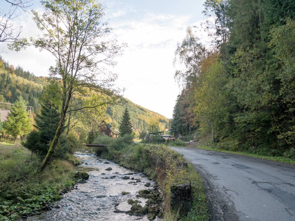 Czarny szlak rowerowy w Węgierskiej G&oacute;rce